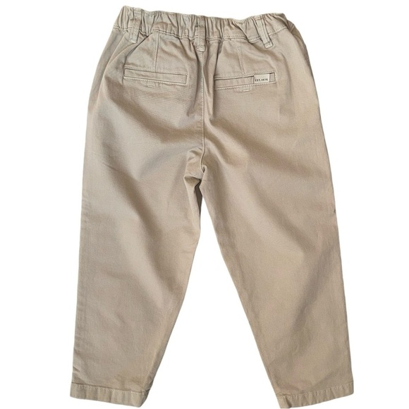 ZARA NWT Boys 4-5 years  Khaki Chino Pants Elastic Waist - Picture 4 of 7